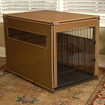 Rhino-Wicker Pet Crate - Dark Brown - Medium: 30"L x 21"W x 24"H
