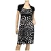 Black Abstract Print Faux Shrug Plus Size Dress