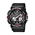 Casio - GA-100-1A4ER - G-shock - Montre Homme - Quartz Analogique et Digitale - Cadran Rouge - Bracelet en R�sine Noir