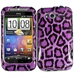 Purple Leopard Hard Case Cover for HTC Wildfire S