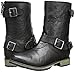 Skechers Women's Mid 3 Buckle Motorcycle Boot
