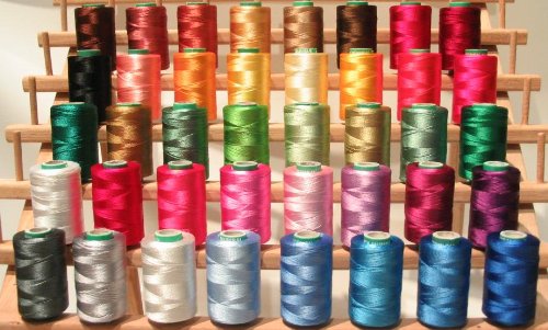 40 Large Spools Embroidery Threads for Brother Machine - 500 Meters Spools