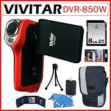 Vivitar DVR 850W Underwater Digital Camcorder with 2.4 inch LCD and 8x Digital Zoom in Red + 8GB Accessory Kit 51mfjDTed8L. SL160 Vivitar DVR 850W Underwater Digital Camcorder with 2.4 inch LCD and 8x Digital Zoom in Red + 8GB Accessory Kit