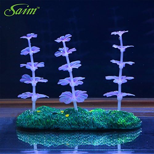 Saim® Glowing Effect Artificial Plant for Fish Tank, Decorative Aquarium Ornament