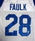 Marshall Faulk Autographed St. Louis Rams White Jersey 2000 NFL MVP PSA/DNA #L84991