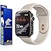 Armorsuit Apple Watch Series 4 Screen Protector (44mm) + Black Carbon Fiber Skin Wrap MilitaryShield Back Protector for Apple Watch Series 4 (44mm)