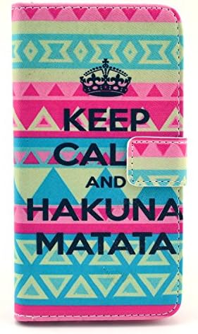 LG G3 Cute PU Leather Case, Noarks Ceslysun Color Printing Pouch Wallet Leather Protection Cover with Card Holder for LG G3 (A-Keep Calm Tribe)