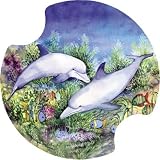 Kitchen & Housewares : Set of Two Dolphin Duo Carster Car Drink Coasters - Style DKMC39