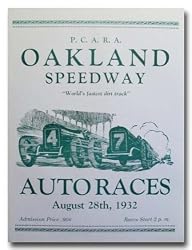1932 Oakland Speedway Program Poster Print