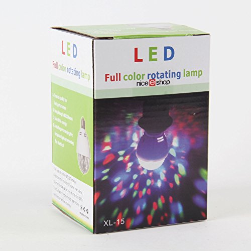 niceEshop XL-15 Crystal Ball Stage Lights Led E27 RGB Rotating Lamp For Party Disco DJ Bar