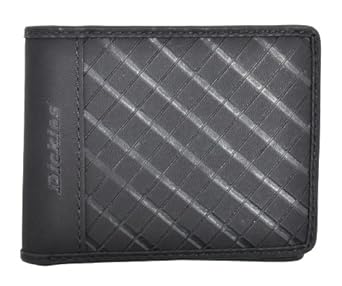 Dickies Black Embossed Leather Passcase Wallet Dickies Black Embossed Leather Passcase Wallet