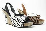 Black Zebra Tan Leopard Open toe Wedge Platform Sandals 51mfzqSPAjL. SL160 Black Zebra Tan Leopard Open toe Wedge Platform Sandals