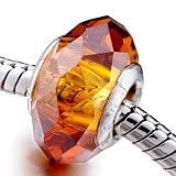 Pugster Handmade Bead Pugster Deep Yellow Murano Glass Bead Pandora Chamilia Biagi Bead Charm Compatible