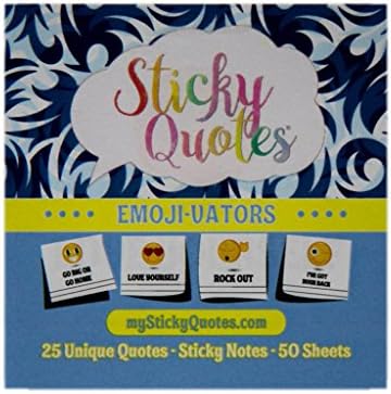 Emoji Sticky Notes - Inspirational Emojis, Positive Affirmations &amp; Motivational Reminders (3 pads)