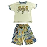 Mis Tee V-Us - Boys Short Set, Ivory, Blue,