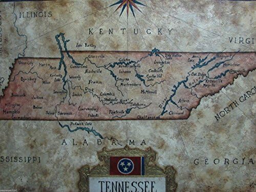 Tennessee Map by Julius Lira Salazar