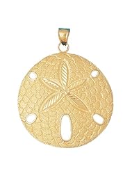 CleverEves 14K Gold Pendant Sand Dollar 16 - Gram(s)