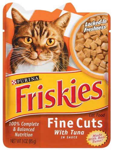 Friskies Fine Cuts with Tuna in Sauce, 3-Ounce Pouches (Pack of 48)