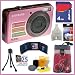 Samsung SL202 10.2 MP Digital Camera Pink + 4GB Accessory Bundle
