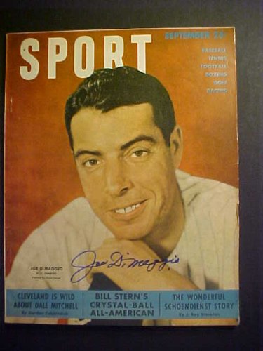 Joe Dimaggio New York Yankees Autographed September 1949 Sport Magazine