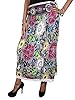 Bohemian Style Tie Skirt Brown Printed Cotton Holiday Wear Long Skirts