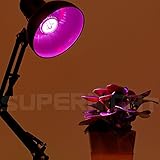 SUPERNIGHT&reg; Aluminum Case High Efficiency E27 LED Plant Grow Light 5W Energy Saving Bright LED Light Bulb for Indoor Plant Growing