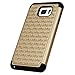 Galaxy Note 5 Case, Style4U Galaxy Note 5 Studded Rhinestone Crystal Bling Hybrid Armor Case Cover for Samsung Galaxy Note 5 with 1 Style4U Stylus [Gold/Black]
