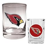 Arizona Cardinals 2 Piece Rocks and Shot Glass Set