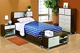 MFI / Nexera 400023 - Topolino 5-Pc. Twin Bed Bedroom Set (Truffle & Ivory) ....