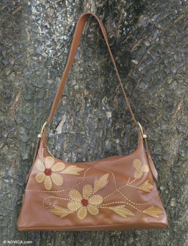 Leather shoulder bag All Day Charm