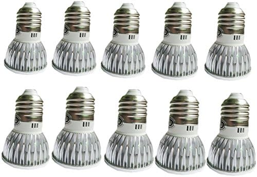 LENBO 10PCS/LOT LED Spot Bulb High Power E27 3W COB chip Spotlight AC 85-265V Warm White 3000K led bulb Lamp set 60-120 view Degree Beam Angle 300LM - 50Watt Equivalent Ultra Bright LS1 (warm white)
