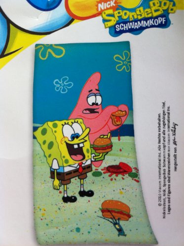 Herding 617539516 Sponge Bob Badetuch, 75 x 150 cm, Velours Preisvergleich