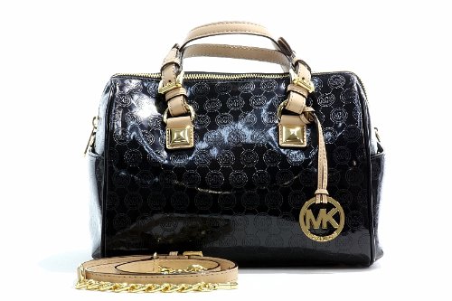Michael Kors Women's Grayson Satchel Black Handbag