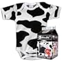 MooMe Organic Bodysuit in Milk Carton - Cow Spot