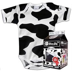 MooMe Organic Bodysuit in Milk Carton - Cow Spot