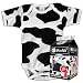 MooMe Organic Bodysuit In Milk Carton - Cow Spot 6-12 Months