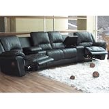 Donnellson 5pc Black Theater Seating Sectional by Coaster 7575SEC