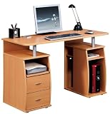 Large COMPUTER DESK in Beech with FREE EXPEDITED DELIVERY (PC55b)