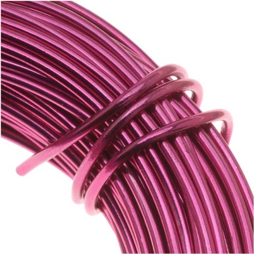 Aluminum Craft Wire Fuchsia 18 Gauge 39 Feet (11.8 Meters)