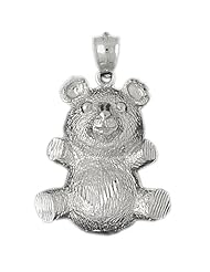 Clevereves 14K White Gold Pendant Teddy Bear 9.2 - Gram(s)