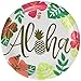 Amscan Aloha Metallic Round Plates, 10 1/2