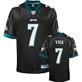 Michael Vick Black Reebok NFL Replica Philadelphia Eagles Jersey