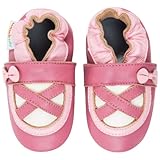 モモ ベビー 乳児/幼児用バレリーナ デザイン ソフト ソール レザーシューズ ネイビー 12-18 ヶ月/米国幼児用サイズ4.5-5.5 M (インポート)