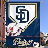 MLB San Diego Padres 27" x 37" Home Plate Vertical Banner Flag