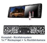 Produkt-Bild: 17,8cm (7 ZOLL) TFT LCD Auto R&uuml;ckspiegel + R&uuml;ckfahrkamera im Kennzeichenhalter