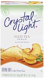 Crystal Light On The Go Peach Tea, 10-Count Boxes (Pack of 6)