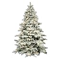 Prelit Flocked Alaskan - white/ Green
