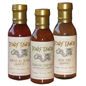 Fine Asian Cooking Sauces From Tony Tah's. Marinade, Stir Fry, Dressing, Dip, And So Much More. This Collection is the Most Versitile Set of Sauces You will Ever Use.