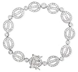 Oval Round C.Z. Diamond (.925) S/S Bridal Bracelet (Holiday Special)