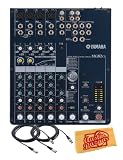 Yamaha MG82CX Eight-Input Stereo Mixer Bundle with Two 20-Foot XLR-XLR Cables and Polishing Cloth